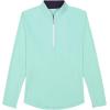 imageIZOD Womens 14 Zip Pullover Performance Stretch Long Sleeve Golf RunningIce Green