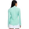 imageIZOD Womens 14 Zip Pullover Performance Stretch Long Sleeve Golf RunningIce Green