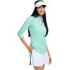 imageIZOD Womens 14 Zip Pullover Performance Stretch Long Sleeve Golf RunningIce Green