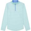 imageIZOD Womens 14 Zip Pullover Performance Stretch Long Sleeve Golf RunningIce Green Stripe