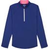 imageIZOD Womens 14 Zip Pullover Performance Stretch Long Sleeve Golf RunningMedieval Blue