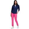 imageIZOD Womens 14 Zip Pullover Performance Stretch Long Sleeve Golf RunningMedieval Blue