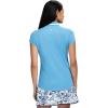 imageIZOD Womens Shirt Performance Stretch Golf Collared Cap SleeveAzure Blue