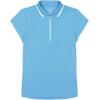imageIZOD Womens Shirt Performance Stretch Golf Collared Cap SleeveAzure Blue