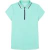 imageIZOD Womens Shirt Performance Stretch Golf Collared Cap SleeveIce Green