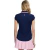 imageIZOD Womens Shirt Performance Stretch Golf Collared Cap SleeveMedieval Blue