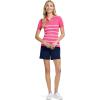 imageIZOD Womens Short Sleeve Sweater Performance Stretch Golf Collared PoloHot Pink