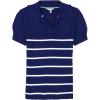imageIZOD Womens Short Sleeve Sweater Performance Stretch Golf Collared PoloMedieval Blue Stripe