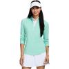 imageIZOD Womens 14 Zip Pullover Performance Stretch Long Sleeve Golf RunningIce Green