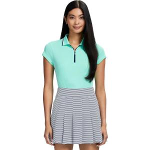 imageIZOD Womens Shirt Performance Stretch Golf Collared Cap SleeveIce Green