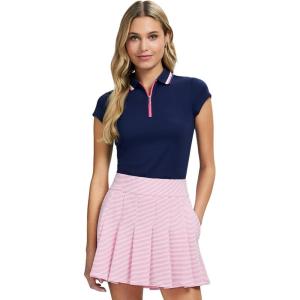 imageIZOD Womens Shirt Performance Stretch Golf Collared Cap SleeveMedieval Blue