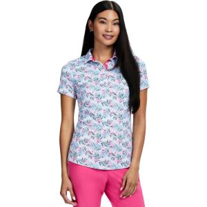 imageIZOD Womens Shirt Performance Stretch Golf Collared Short SleeveBright White