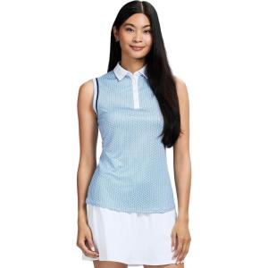 imageIZOD Womens Shirt Performance Stretch Golf Collared SleevelessPlacid Blue