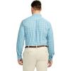 imageIZOD Mens Big and Tall Performance Comfort Long Sleeve Plaid Button DownAdriatic Blue