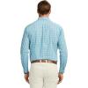 imageIZOD Mens Performance Comfort Long Sleeve Plaid Button DownAdriatic Blue