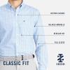 imageIZOD Mens Performance Comfort Long Sleeve Plaid Button DownCrystal Blue