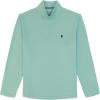 imageIZOD Mens Performance Comfort Quarter Zip Long Sleeve ShirtBeryl Green