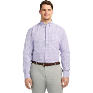 imageIZOD Mens Big and Tall Performance Comfort Long Sleeve Plaid Button DownViola