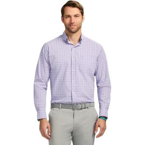 imageIZOD Mens Performance Comfort Long Sleeve Plaid Button DownViola