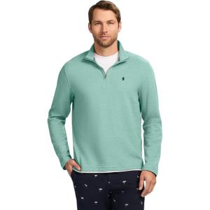 imageIZOD Mens Performance Comfort Quarter Zip Long Sleeve ShirtBeryl Green