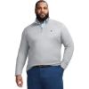 imageIZOD Mens Big ampamp Tall Performance Comfort Quarter Zip Long Sleeve ShirtSmoked Pearl