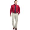 imageIZOD Mens Dress Shirt Regular Fit Long Sleeve Wrinkle Free Stretch Button Down CollarCrimson