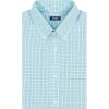 imageIZOD Mens Dress Shirt Regular Fit Long Sleeve Wrinkle Free Stretch Button Down CollarLimpet Shell Plaid