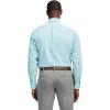 imageIZOD Mens Dress Shirt Regular Fit Long Sleeve Wrinkle Free Stretch Button Down CollarLimpet Shell Plaid