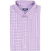 imageIZOD Mens Dress Shirt Regular Fit Long Sleeve Wrinkle Free Stretch Button Down CollarSheer Lilac Plaid