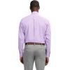 imageIZOD Mens Dress Shirt Regular Fit Long Sleeve Wrinkle Free Stretch Button Down CollarSheer Lilac Plaid