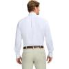imageIZOD Mens Dress Shirt Regular Fit Long Sleeve Wrinkle Free Stretch Button Down CollarWhite Spread Collar