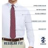 imageIZOD Mens Dress Shirt Regular Fit Long Sleeve Wrinkle Free Stretch Button Down CollarWhite Spread Collar