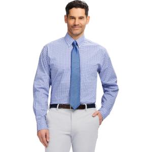 imageIZOD Mens Dress Shirt Regular Fit Long Sleeve Wrinkle Free Stretch Button Down CollarGrape Mist