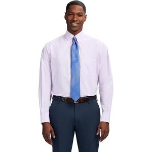 imageIZOD Mens Dress Shirt Regular Fit Long Sleeve Wrinkle Free Stretch Button Down CollarLilac Sachet