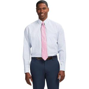 imageIZOD Mens Dress Shirt Regular Fit Long Sleeve Wrinkle Free Stretch Button Down CollarPapaya Punch