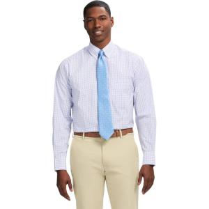 imageIZOD Mens Dress Shirt Regular Fit Long Sleeve Wrinkle Free Stretch Button Down CollarPhlox Pink