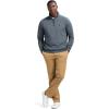 imageIZOD Mens Advantage Performance Quarter Zip Fleece Pullover SweatshirtCarbon Heather Grey