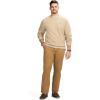 imageIZOD Mens Big and Tall Advantage Performance Crewneck Fleece Pullover SweatshirtCamel Heather