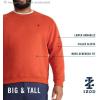imageIZOD Mens Big and Tall Advantage Performance Crewneck Fleece Pullover SweatshirtCamel Heather