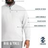 imageIZOD Mens Big and Tall Advantage Performance Quarter Zip Fleece Pullover SweatshirtLight Heather Grey
