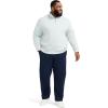 imageIZOD Mens Big and Tall Advantage Performance Quarter Zip Fleece Pullover SweatshirtLight Heather Grey