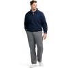 imageIZOD Mens Big and Tall Advantage Performance Quarter Zip Fleece Pullover SweatshirtNavy Blazer