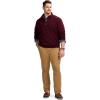 imageIZOD Mens Big and Tall Advantage Performance Quarter Zip Fleece Pullover SweatshirtVelvet Maroon