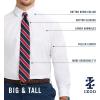 imageIZOD Mens Big and Tall Dress Shirt Long Sleeve Wrinkle Free Stretch Button Down CollarBlue