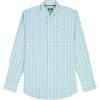 imageIZOD Mens Performance Comfort Long Sleeve Plaid Button DownBirds Egg Green