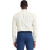 imageIZOD Mens Performance Comfort Long Sleeve Plaid Button DownGolden Cream