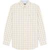 imageIZOD Mens Performance Comfort Long Sleeve Plaid Button DownGolden Cream