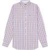 imageIZOD Mens Performance Comfort Long Sleeve Plaid Button DownOrange Rust Bw002