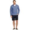 imageIZOD Mens Performance Comfort Quarter Zip Long Sleeve ShirtMedieval Blue