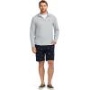 imageIZOD Mens Performance Comfort Quarter Zip Long Sleeve ShirtSmoked Pearl